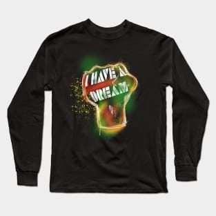 Black History Month MLK Design Long Sleeve T-Shirt